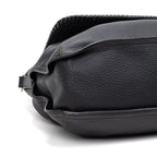 Shoulder Bag Braided Flap Shoulder Bag Black Grained Leather