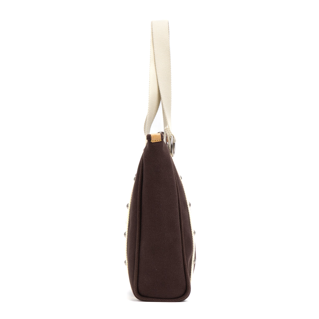Shoulder Bag Antigua Cabas MM Brown Woven Canvas