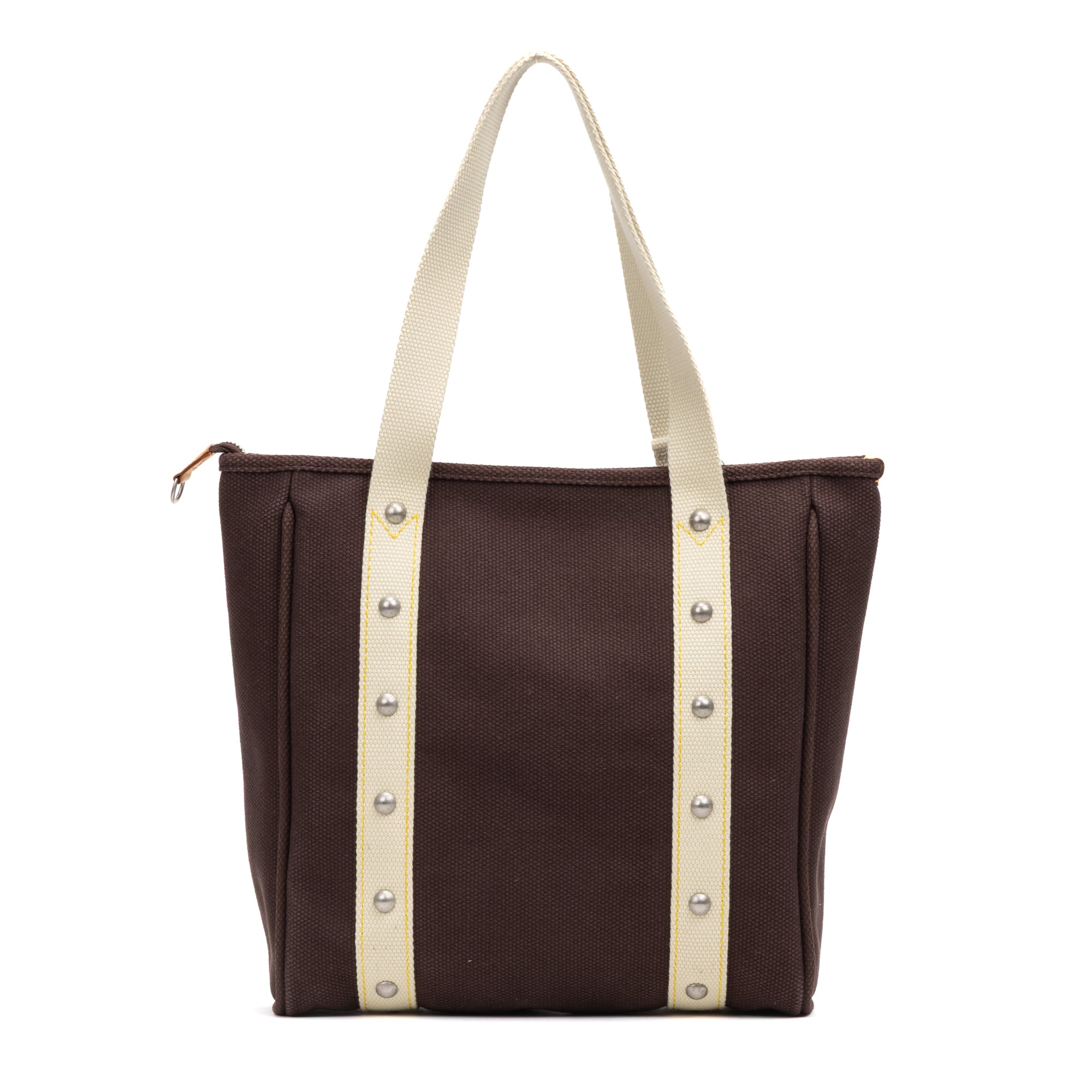Shoulder Bag Antigua Cabas MM Brown Woven Canvas