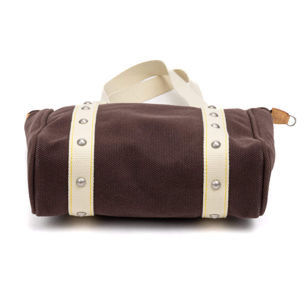 Shoulder Bag Antigua Cabas MM Brown Woven Canvas