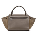 Shoulder Bag Trapeze MM Taupe Grained/Suede Leather