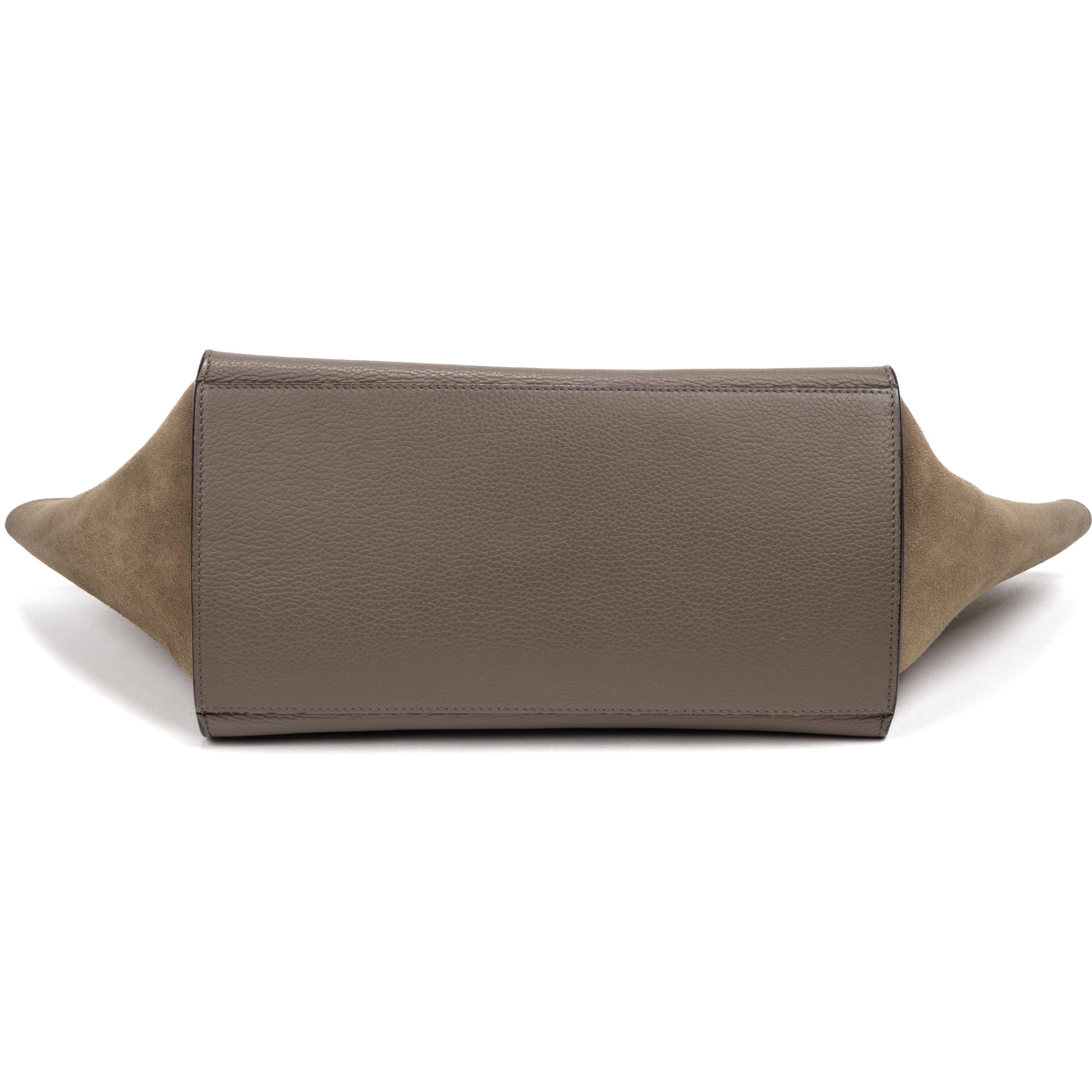 Shoulder Bag Trapeze MM Taupe Grained/Suede Leather