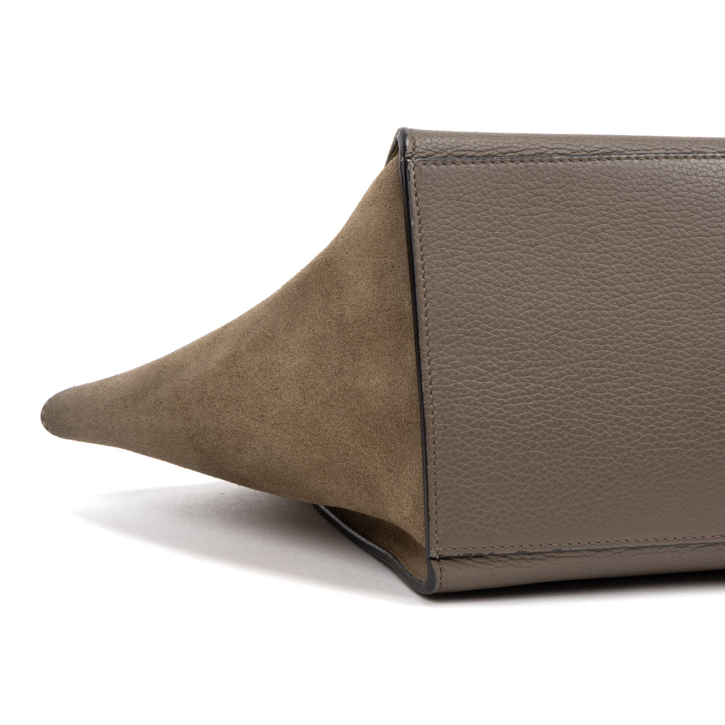 Shoulder Bag Trapeze MM Taupe Grained/Suede Leather
