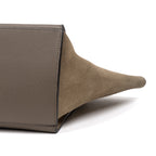 Shoulder Bag Trapeze MM Taupe Grained/Suede Leather