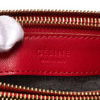 Shoulder Bag Crossbody Trio Tote Red Smooth Leather