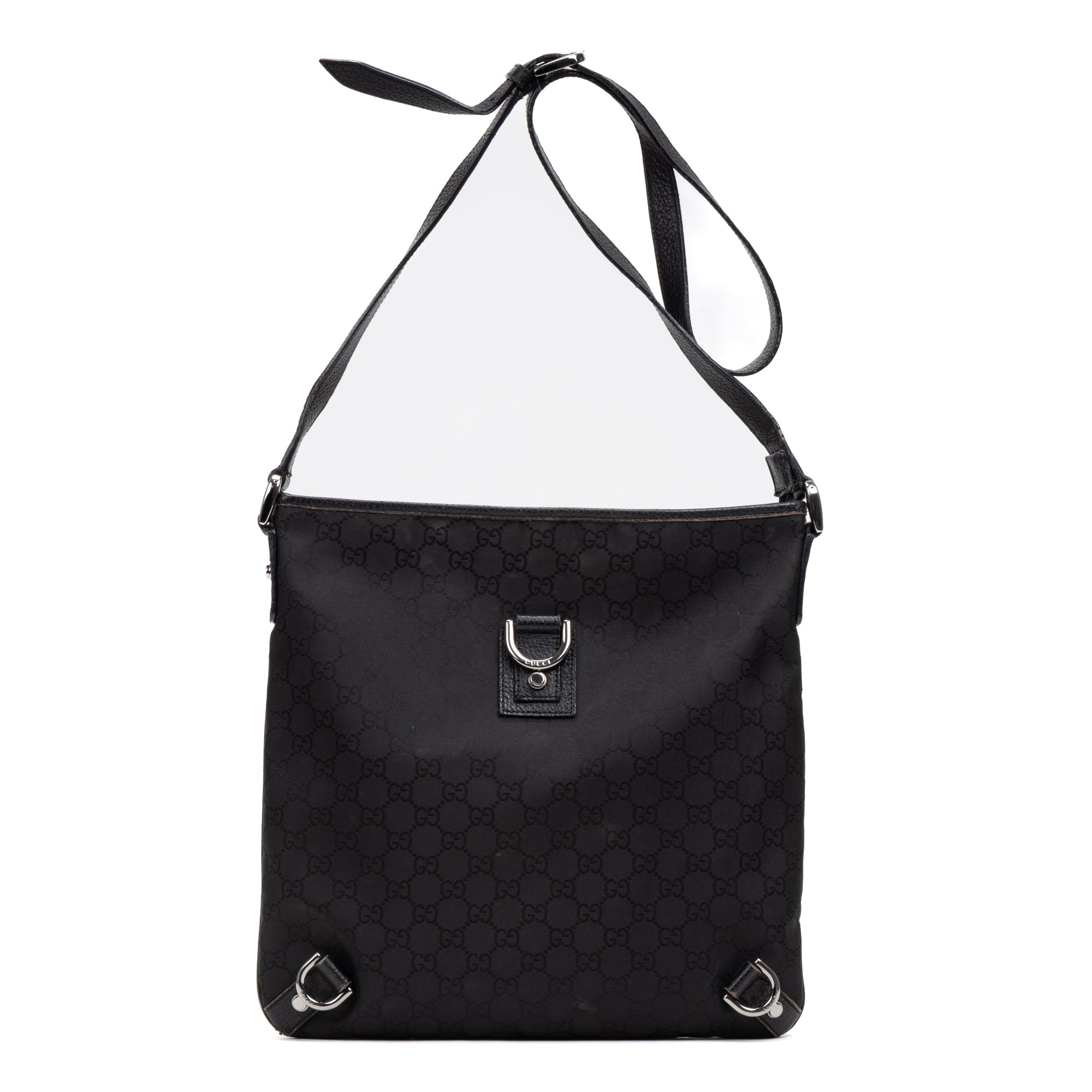 Shoulder Bag Abbey Crossbody Black Monogrammed Nylon Canvas