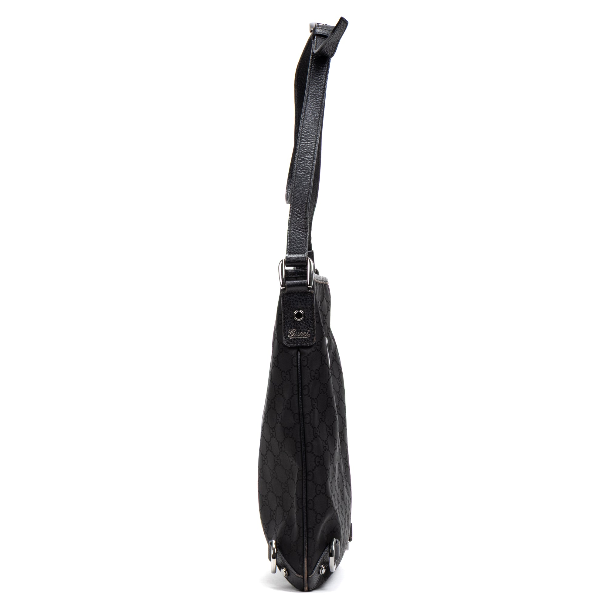 Shoulder Bag Abbey Crossbody Black Monogrammed Nylon Canvas