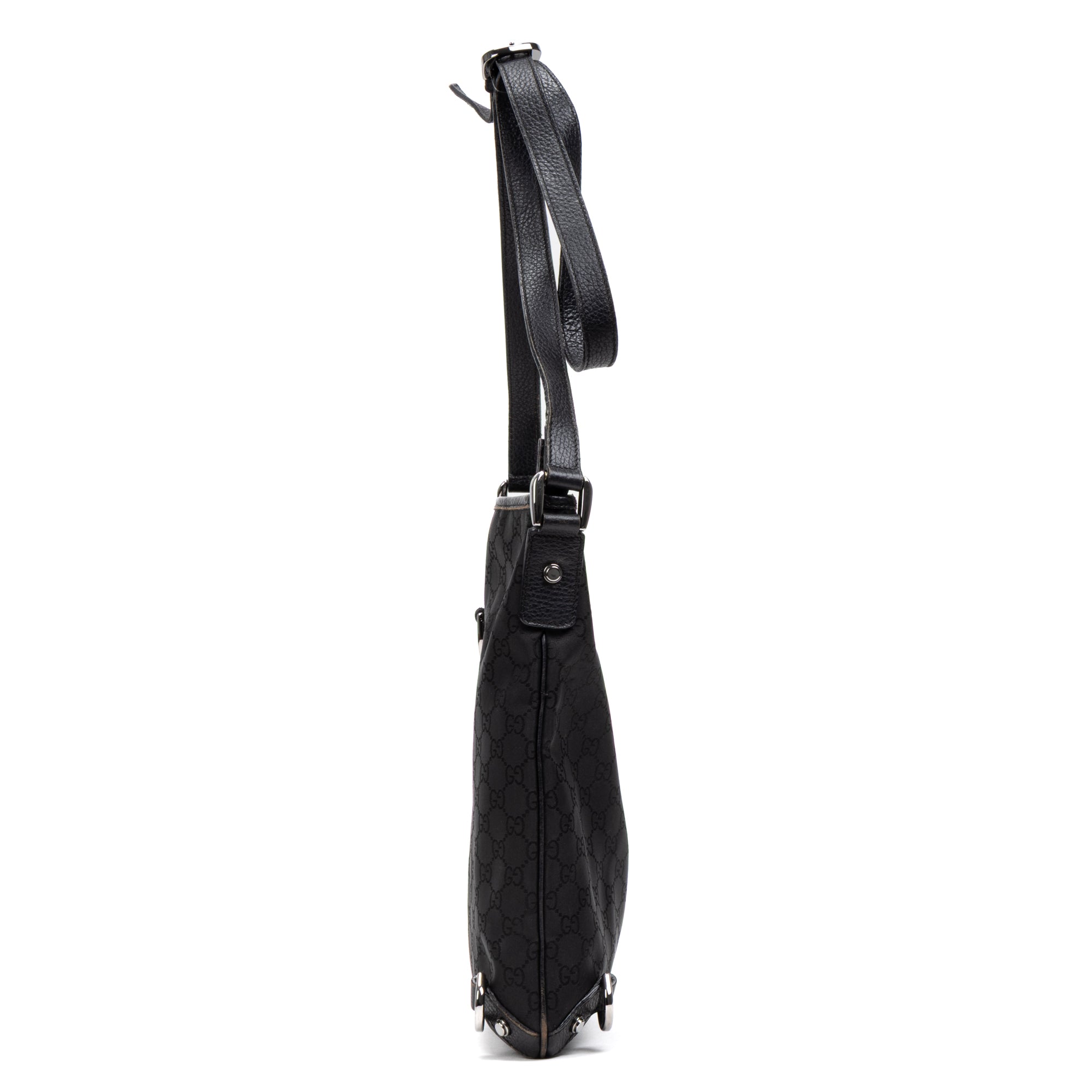 Shoulder Bag Abbey Crossbody Black Monogrammed Nylon Canvas