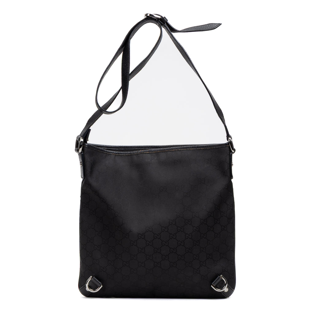 Shoulder Bag Abbey Crossbody Black Monogrammed Nylon Canvas