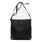 Shoulder Bag Abbey Crossbody Black Monogrammed Nylon Canvas