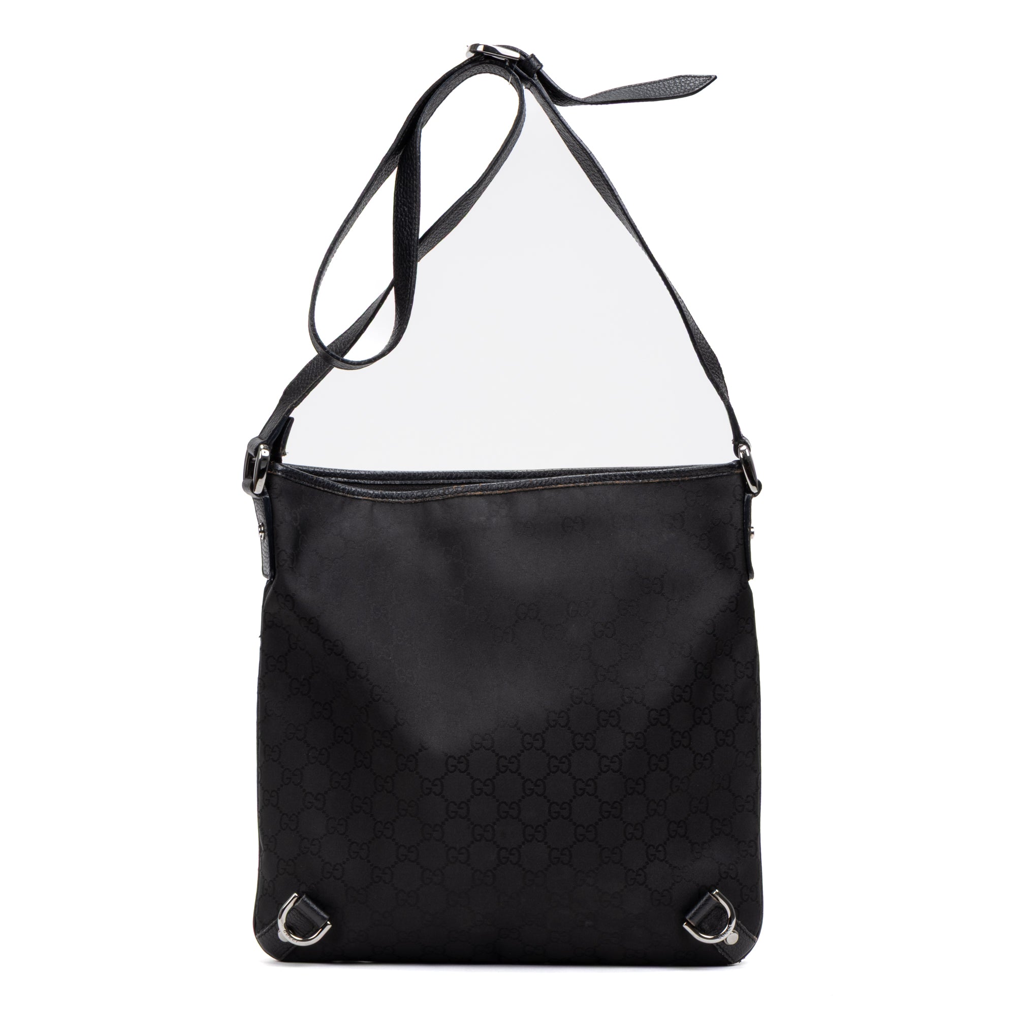 Shoulder Bag Abbey Crossbody Black Monogrammed Nylon Canvas