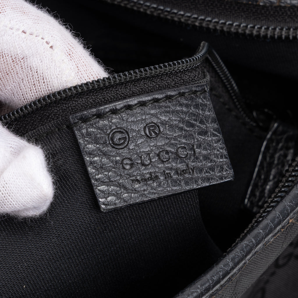 Shoulder Bag Abbey Crossbody Black Monogrammed Nylon Canvas