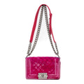 Shoulder Bag Boy PM Pink Velvet Canvas