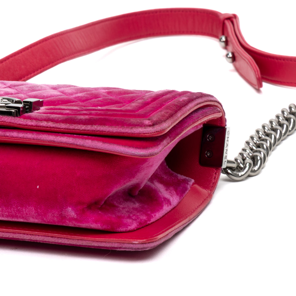 Shoulder Bag Boy PM Pink Velvet Canvas