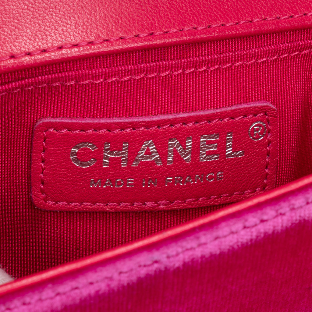 Shoulder Bag Boy PM Pink Velvet Canvas