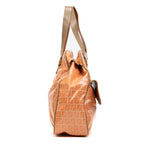 Shoulder Bag Bowling Outter Pocket Tote Pink Zucca Coated Canvas