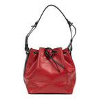 Shoulder Bag Noe Bicolor Black Stitching PM Red Epi