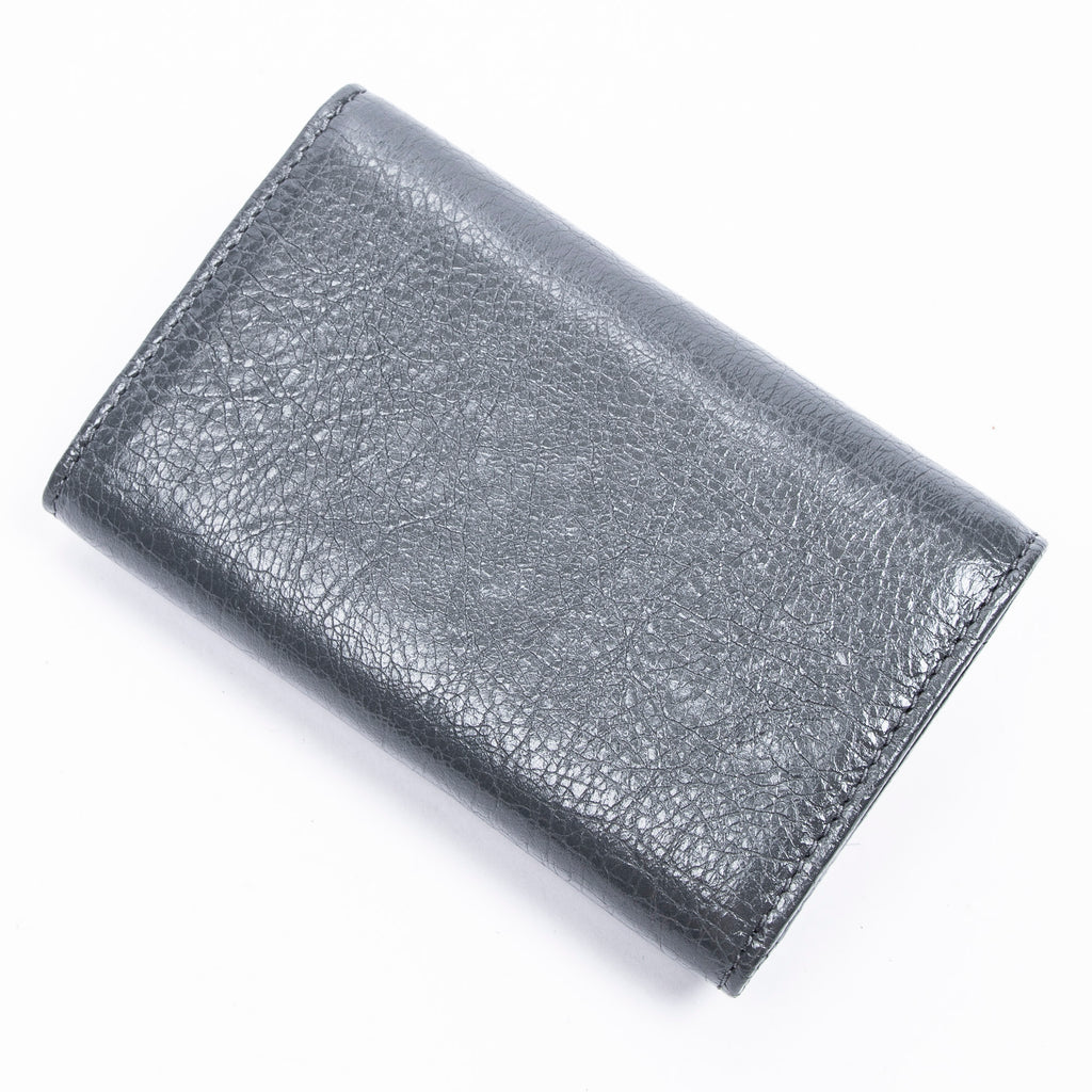Wallet 6 Rings Classic Continental Key Holder Grey Calfskin Leather