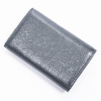 Wallet 6 Rings Classic Continental Key Holder Grey Calfskin Leather