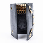 Wallet 6 Rings Classic Continental Key Holder Grey Calfskin Leather