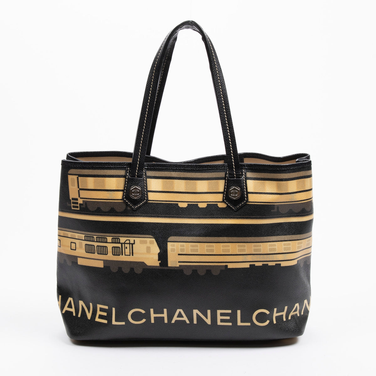 Shoulder Bag Central Station Tote Black Central Station Print Coated Canvas