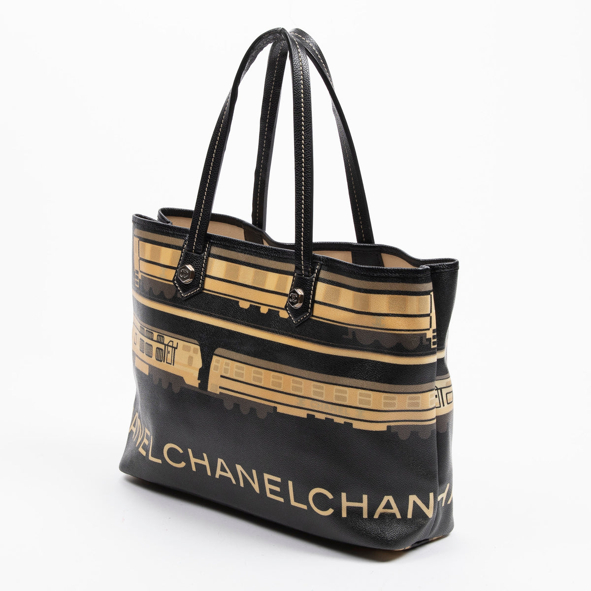 Shoulder Bag Central Station Tote Black Central Station Print Coated Canvas
