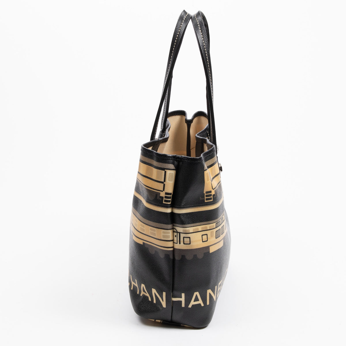 Shoulder Bag Central Station Tote Black Central Station Print Coated Canvas
