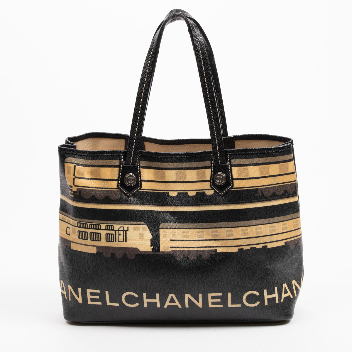 Shoulder Bag Central Station Tote Black Central Station Print Coated Canvas