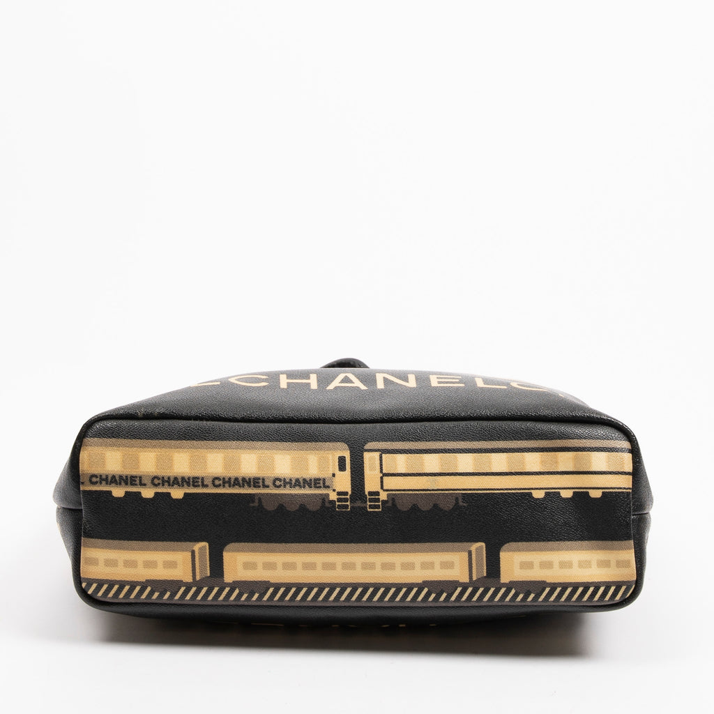 Shoulder Bag Central Station Tote Black Central Station Print Coated Canvas