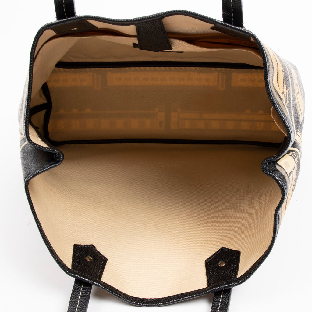 Shoulder Bag Central Station Tote Black Central Station Print Coated Canvas