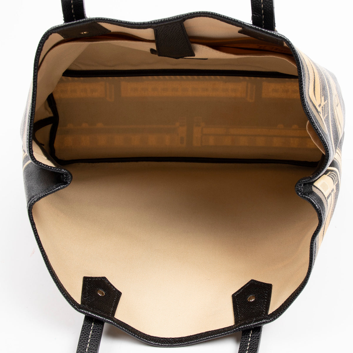 Shoulder Bag Central Station Tote Black Central Station Print Coated Canvas