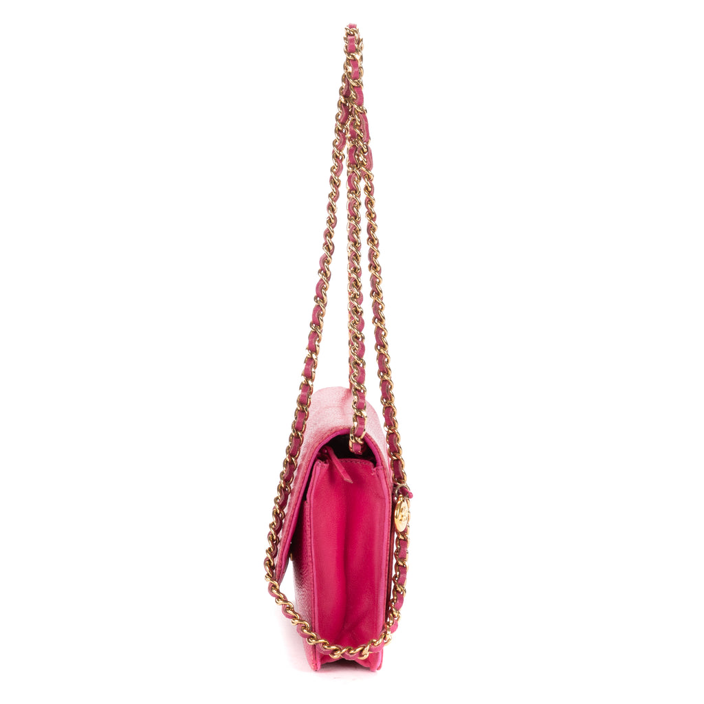 Shoulder bag CC Timeless Wallet on Chain Fuchsia Caviar Leather