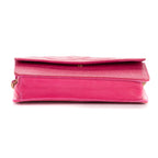 Shoulder bag CC Timeless Wallet on Chain Fuchsia Caviar Leather