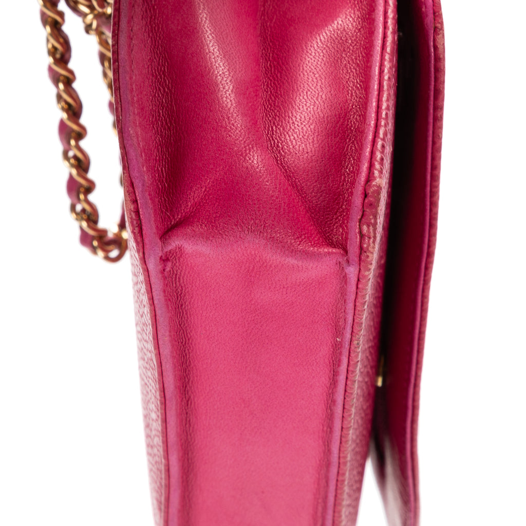 Shoulder bag CC Timeless Wallet on Chain Fuchsia Caviar Leather