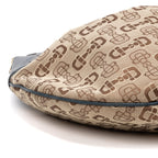 Shoulder Bag Large Glam Hobo Beige Horsebit Canvas