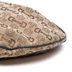 Shoulder Bag Large Glam Hobo Beige Horsebit Canvas