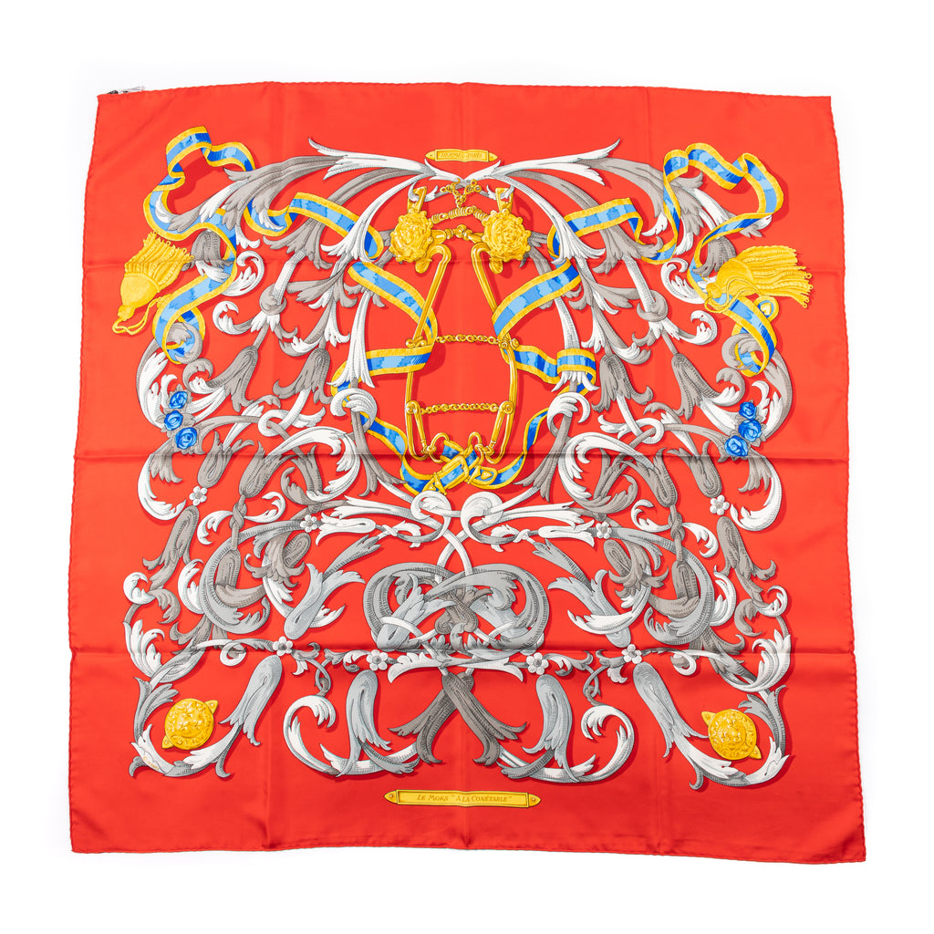 Scarf Scarf Le Mors a la Conetable by Red 100% Twill Silk