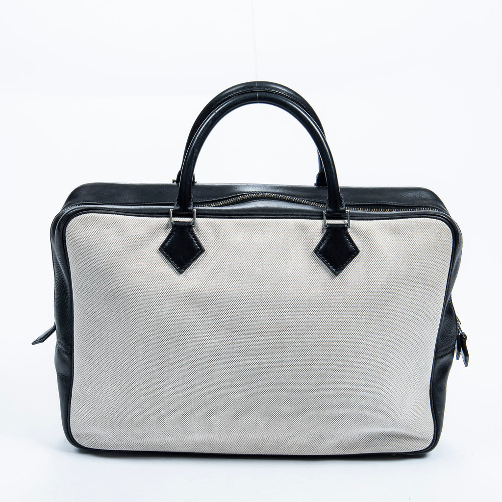 Handbag Rare Plume Briefcase 38 Ivory Toile H Canvas