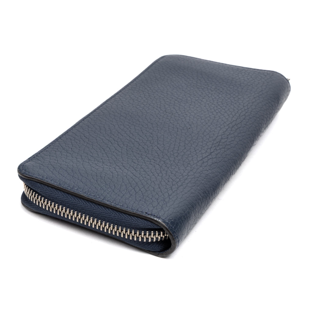 Wallet Zippy Wallet Vertical Navy Taurillon Clemence Leather