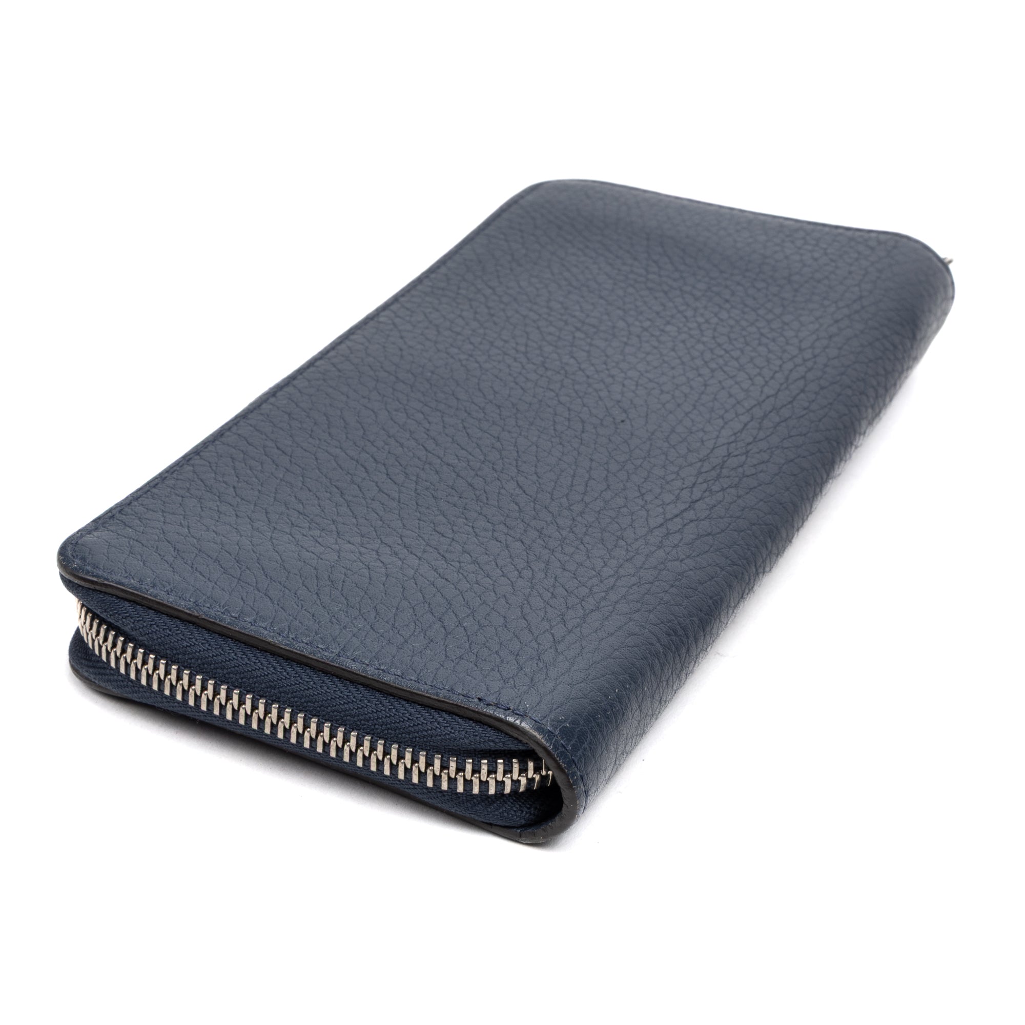 Wallet Zippy Wallet Vertical Navy Taurillon Clemence Leather