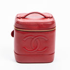 Estuche Pouch CC Vanity de cuero Caviar rojo