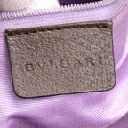 Shoulder Bag Shopping Tote Beige Logo Print Canvas