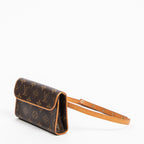 Shoulder Bag Florentine Brown Monogram Canvas