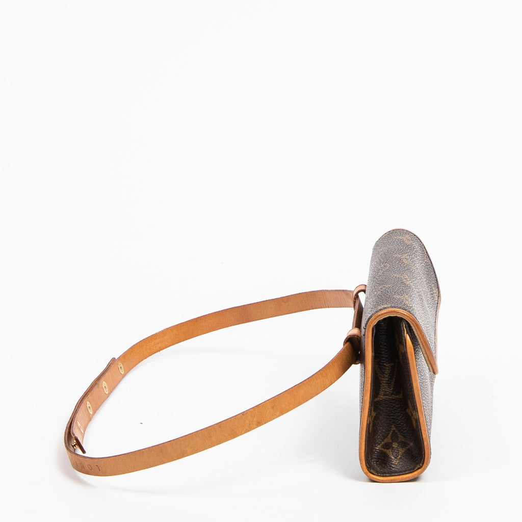Shoulder Bag Florentine Brown Monogram Canvas