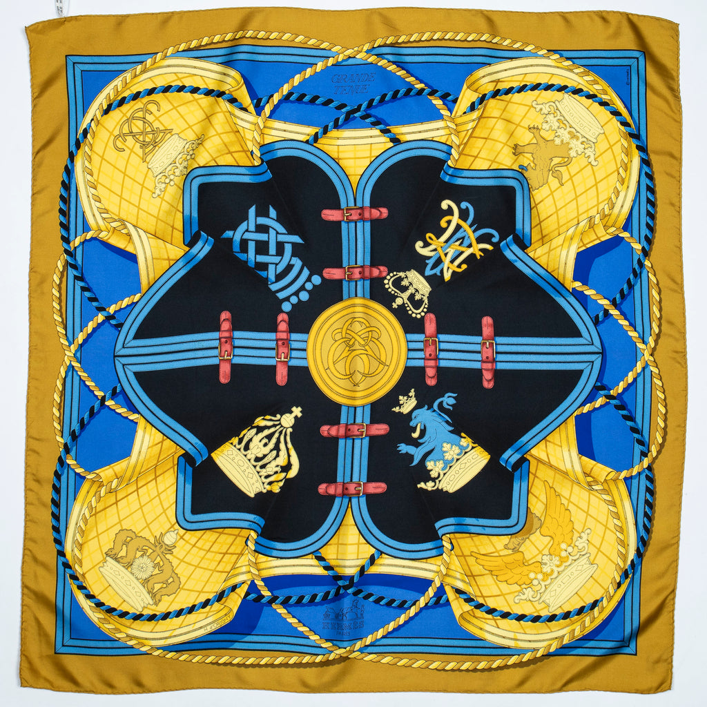 Scarf Scarf Grande Tenue 90 Yellow 100% Twill Silk