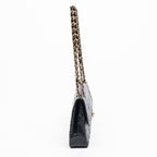 Shoulder Bag Paris Mini Double Flap Black Quilted Lambskin Leather
