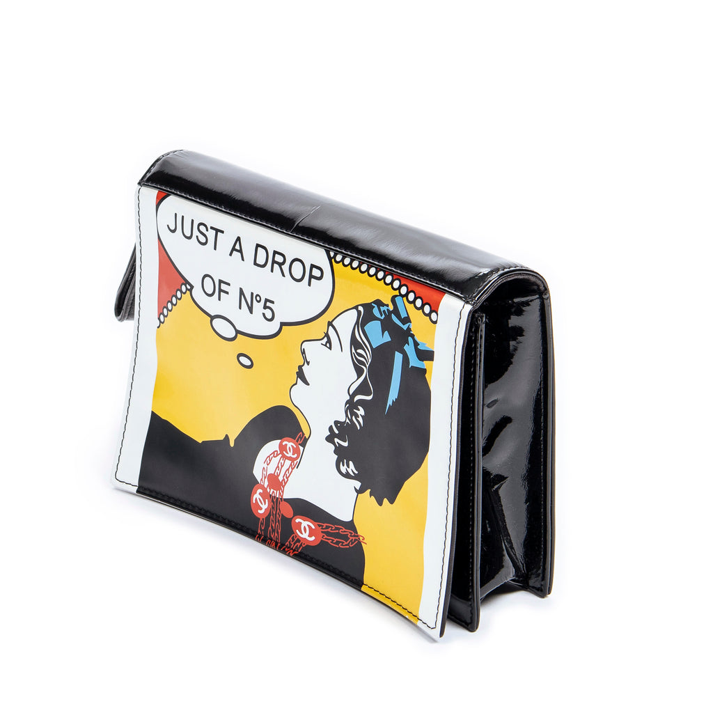 Handbag Ltd. Ed. Just A Drop Of No. 5 Clutch Black Patent Leather
