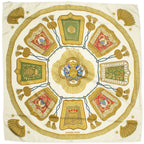 Scarf Scarf Poste et Cavalerie 90 Beige 100% Twill Silk