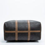 Travel Bag Boston Duffle Bag Black Honeycomb Coated Canvas