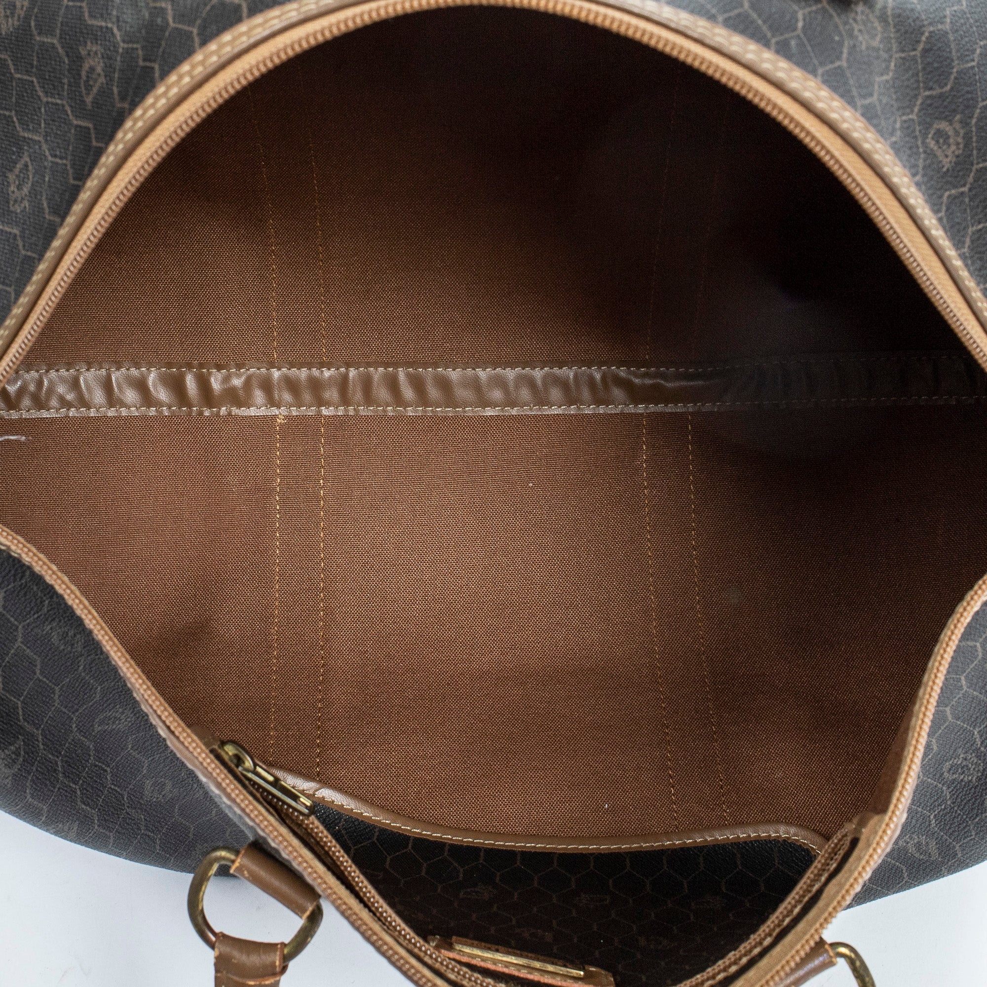 Travel Bag Boston Duffle Bag Black Honeycomb Coated Canvas